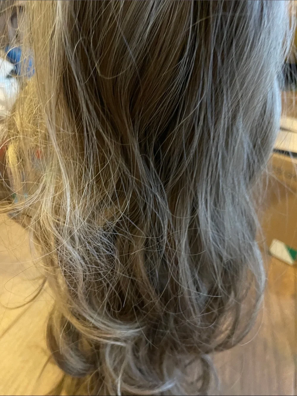 Long Wavy Middle Part Synthetic Wig in Ombre Brown